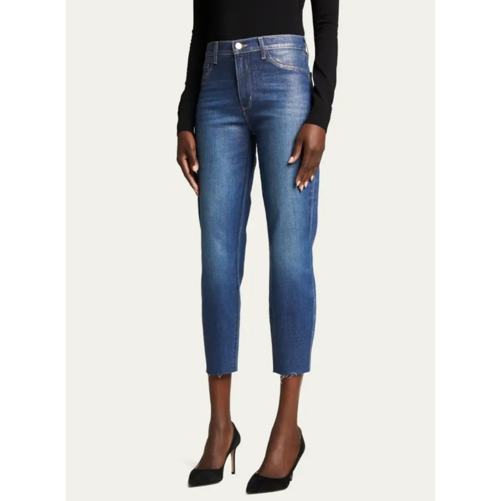 L'AGENCE | El Matador French Slim Glitter Coated Jeans in Fremont NEW Size 27